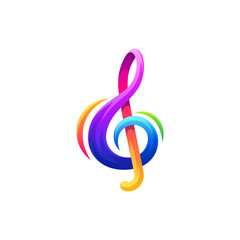 note music logo design vector