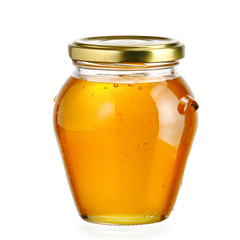 Honey jar, close up
