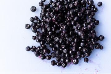 Tasty blueberries on decorative table. Natural delicacy for every day.