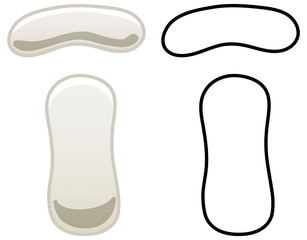 White soap in colored and line versions