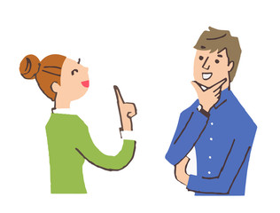 会話する二人
