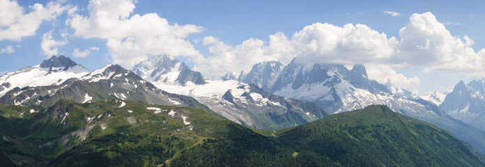 Swiss Alps panorama in summer