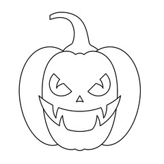 halloween pumpkin traditional isolated icon