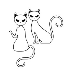 cats feline animals of halloween