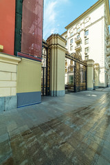 Beautiful design of the gate, Tverskaya.