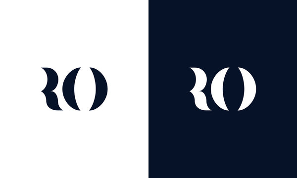 Abstract letter RO logo. This logo icon incorporate with abstract shape in the creative way.