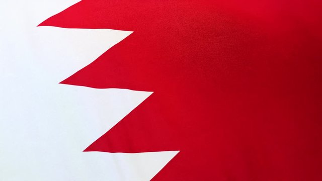 Bahrain national flag seamlessly waving on realistic satin texture  29.97FPS