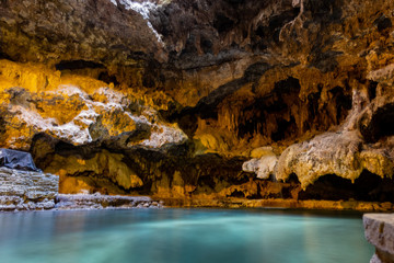 Beautiful Stalactite in the Cave and Basin National Historic Site
