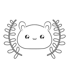 cute head of bear baby animal kawaii