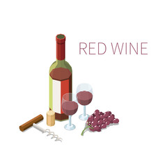 Wine Isometric Composition