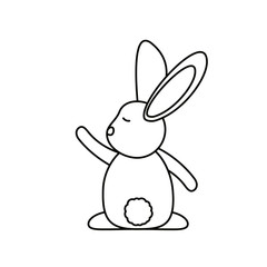 Isolated rabbit cartoon vector design