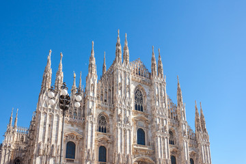 Fototapeta premium spire of the cathedral of Milan in Italy