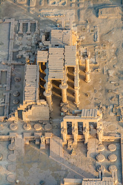 Aerial view of Ramesseum, Luxor, Egypt