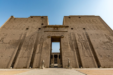 Naklejka premium Horus Temple in Edfu, one of the best preserved temples in Egypt