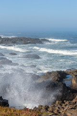 Waves spashing on Oregon's Pacific coast