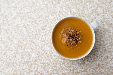 Creamy pumpkin squash vegetable soup