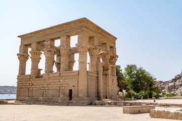 Kiosk of Trajan in the Temple of Isis, Agilkia island (moved from Philae island), Aswan, Egypt