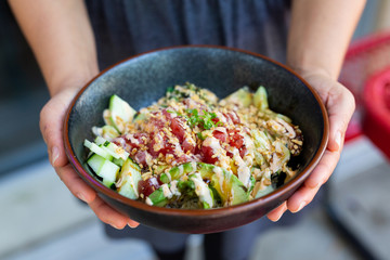 Poke Bowl with Spicy Tuna