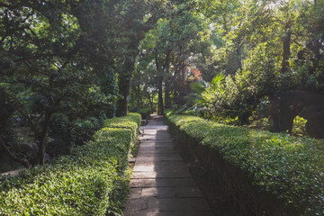 Garden in the old town of Nanxun, Zhejiang, China