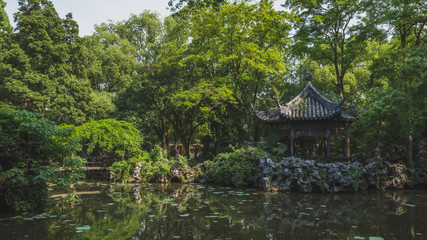 Garden in the old town of Nanxun, Zhejiang, China