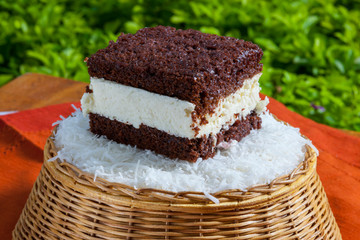 Portion of Chocolate Food Cake