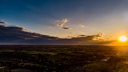 Nebraska drone landscape photography of the countryside and ranch with trees and water