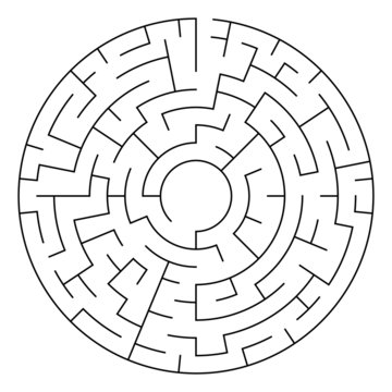 Maze / Circle labyrinth with entry and exit.