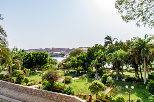 Botanical island (Lord Kitchener's island) on Nile river, Egypt