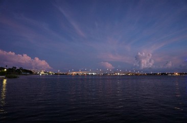 city at night, night, city, skyline, water, sky, sunset, reflection, cityscape, panorama, dusk, river, bridge, urban, landscape, evening, lights, view, beautiful