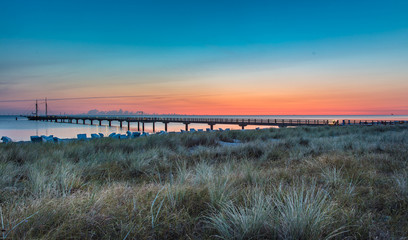 blaue stunde am meer