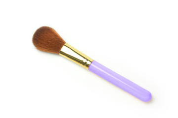 eye shadow brushes on white background 