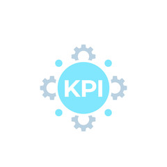KPI vector icon on white