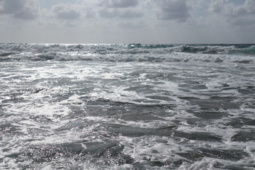 waves on beach