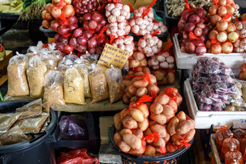 A Variety of Vegetables for Sale in Local Market in Borneo.