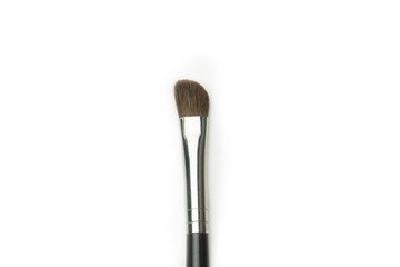 eye shadow brushes on white background 