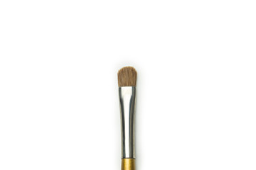 eye shadow brushes on white background 