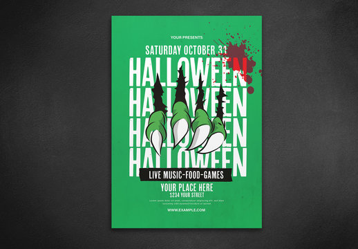 Graphic Halloween Flyer Layout