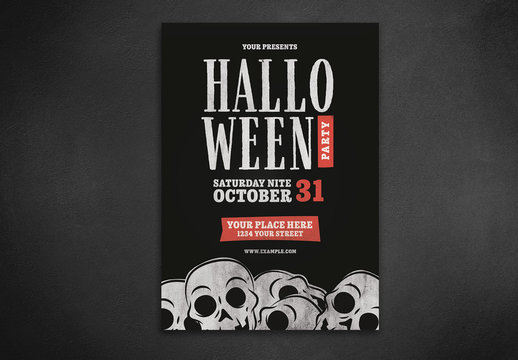 Graphic Halloween Party Flyer Layout