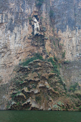 Dry waterfall in Sumidero Canyon, Mexico