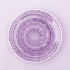Lilac color plate on the light background