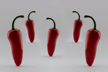 Red hot pepper, some peppers