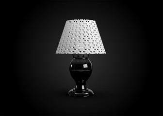 Bedside Lamp Antique Style Design 3D Render