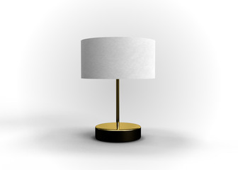 Bedside Lamp Antique Style Design 3D Render