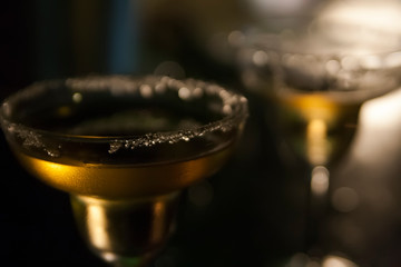 Two glasses with sparkling wine