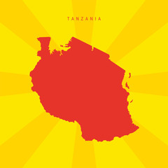 Fototapeta premium Tanzania Vector Map