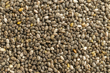 Organic texture. Chia seeds. Healthy breakfast, vitamin snack, diet and healthy eating concept. Healthy Superfood.