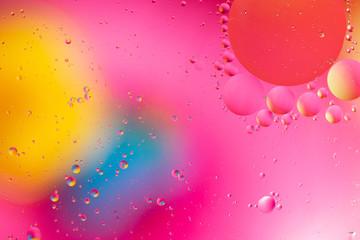 Abstract macro oxygen molecules. Micro space background. Concept: cosmic pattern.