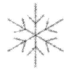 Grunge Isolated Snowflake