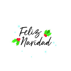 Feliz año nuevo (Happy New Year) written lettering. Isolated on white background. Vector illustration. - Vector