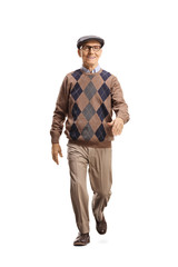 Fototapeta premium Senior gentleman walking towards the camera